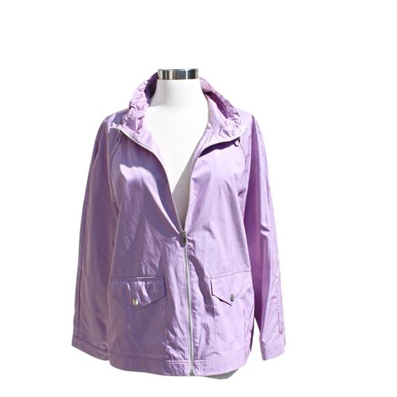 Chico's Zenergy Women's Jacket Lightweight Windbreaker Purple Size 12-14 - Picture 6 of 16